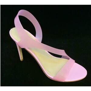 GUESS Women's Ferry Lucite Clear Dress Sandals - Light Pink / Size 10